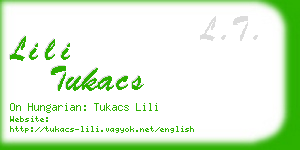 lili tukacs business card